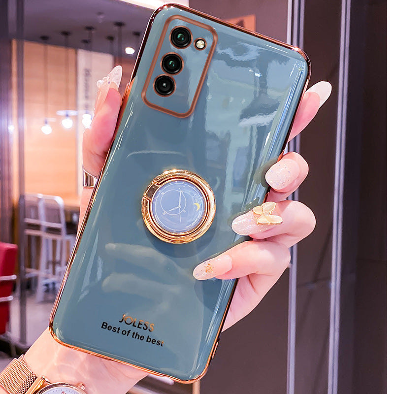 Luxury Plating Ring Holder Stand Silicone Samsung Case