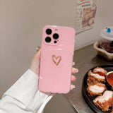 Cute Love Heart Glitter Bling Sparkling Clear Soft iPhone Case
