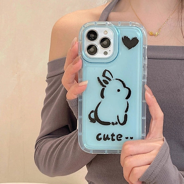 Cute Rabbit Bunny Clear Soft iPhone Case