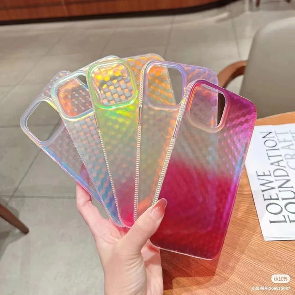 Gradient Glitter Bling Sparkling Shell Pattern Soft iPhone Case
