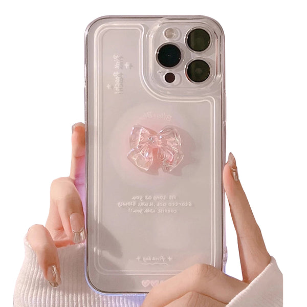 Cute 3D Crystal Bow Tie Bowknot Glitter Sparkle Bling Camera Lens Protection Phone Case
