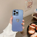 Cute Love Heart Glitter Bling Sparkling Clear Soft iPhone Case