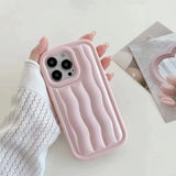 Solid Color Striped Lens Camera Cover Protection Soft iPhone Case