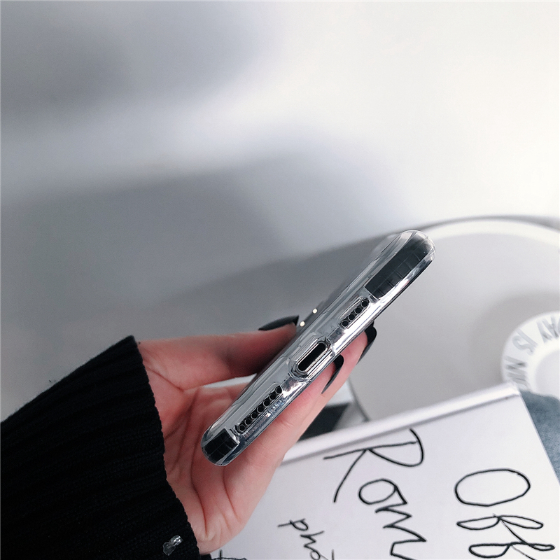 Retro Love Heart Clear Soft Phone Case Back Cover for iPhone