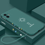 Solid Color Sunshine Silicone Protective Soft Phone Case Back Cover for iPhone