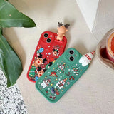 Christmas 3D Elk Snowman Bear Camera Lens Protection iPhone Case