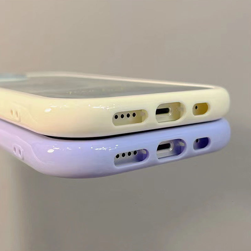 Watercolor Painting Camera Len Protector Silicone Shockproof Soft iPhone Case