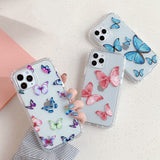 Cute Double Layer Butterfly Clear iPhone Case