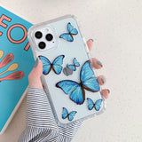 Cute Double Layer Butterfly Clear iPhone Case