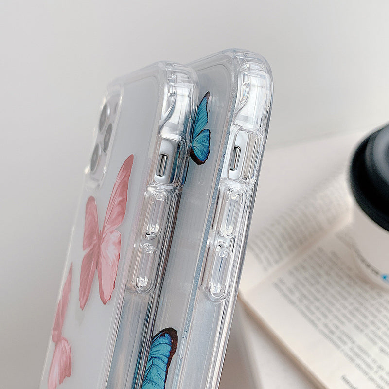 Cute Double Layer Butterfly Clear iPhone Case