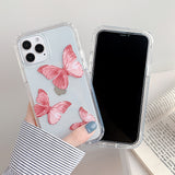 Cute Double Layer Butterfly Clear iPhone Case