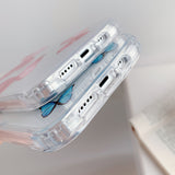 Cute Double Layer Butterfly Clear iPhone Case