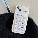 Calendar Pattern Soft iPhone Case