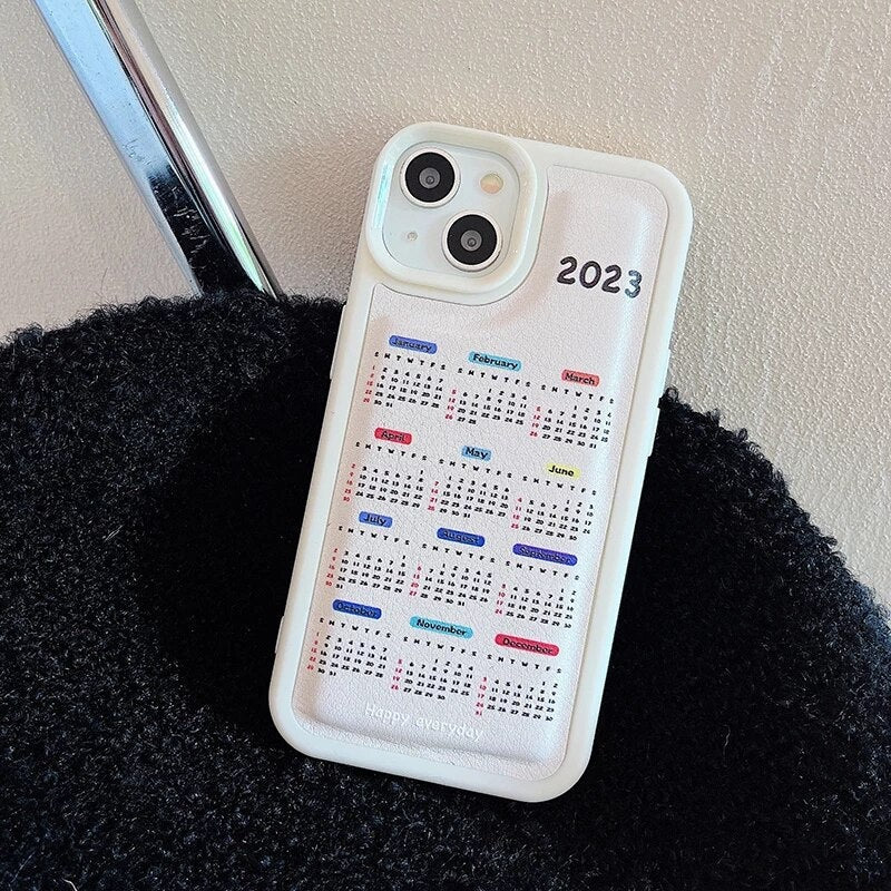 Calendar Pattern Soft iPhone Case