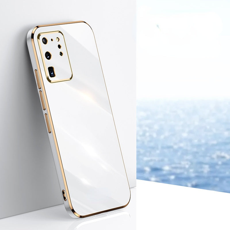 Luxury Plating Camera Lens Protection Silicone Samsung Case