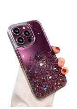 Glitter Bling Sparkling Star Clear Soft iPhone Case