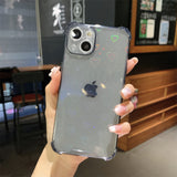 Luxury Laser Love Heart Clear Silicone Soft iPhone Case