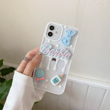 Cute Cartoon Candy Cream Clear Soft iPhone Case