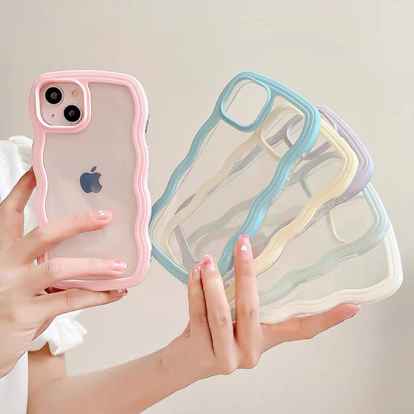 Candy Color Camera Len Protector Silicone Clear Shockproof Soft iPhone Case
