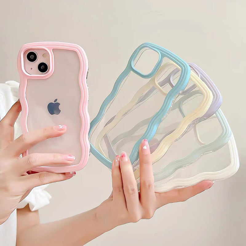 Candy Color Camera Len Protector Silicone Clear Shockproof Soft iPhone Case
