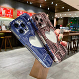 Electroplating 3D Hollow Love Heart Soft iPhone Case