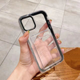 Candy Color Card Holder Shockproof Clear Soft iPhone Case