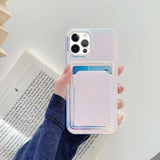 Laser Card Bag Shockproof Soft iPhone Case