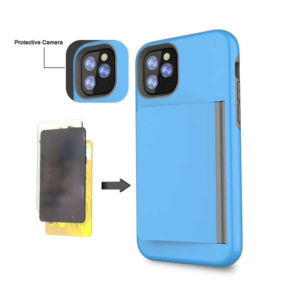 Candy Color Card Holder Soft iPhone Case