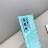 Card Holder Wallet Clear Silicone Samsung Case
