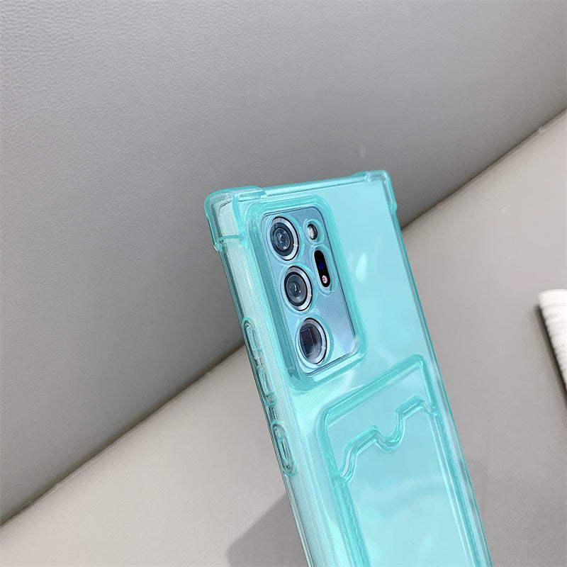 Card Holder Wallet Clear Silicone Samsung Case