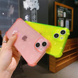 Luxury Laser Love Heart Clear Silicone Soft iPhone Case