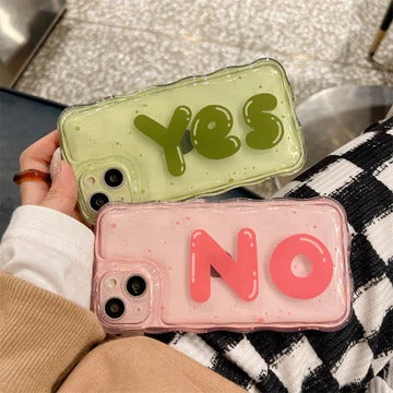 Cute Curly Wave Frame Clear Soft iPhone Case
