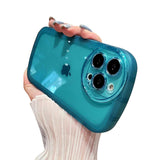 Candy Color Round Camera Clear Soft iPhone Case