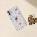 Cute Colorful Love Heart Clear Soft iPhone Case