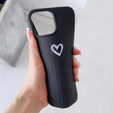 Weave Pattern Love Heart Soft iPhone Case