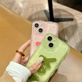 Cute Curly Wave Frame Clear Soft iPhone Case