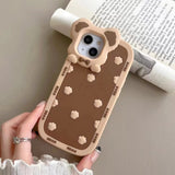Cute 3D Cartoon Bear Paw Soft iPhone Case