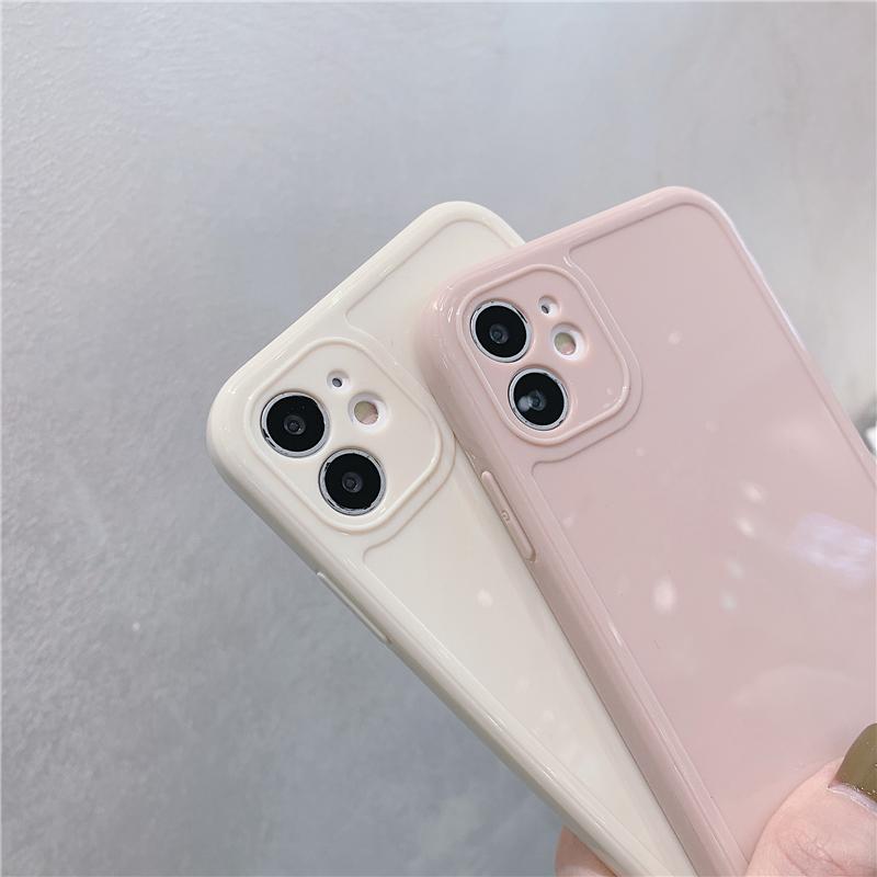Simple Solid Color Soft Phone Case Back Cover for iPhone