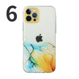 Fashion Marble Camera Lens Protection Shockproof Clear Soft iPhone Case