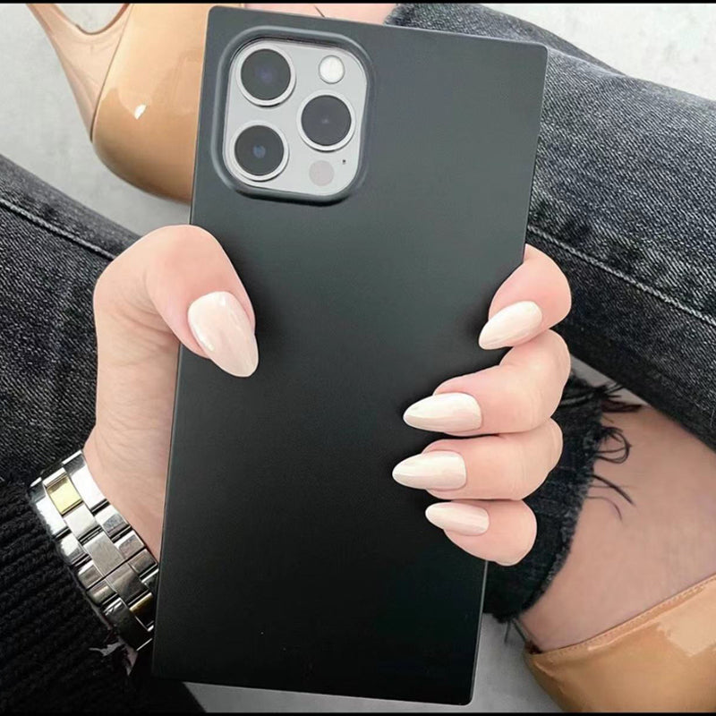 Candy Color Square Silicone iPhone Case