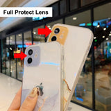 Fashion Marble Camera Lens Protection Shockproof Clear Soft iPhone Case