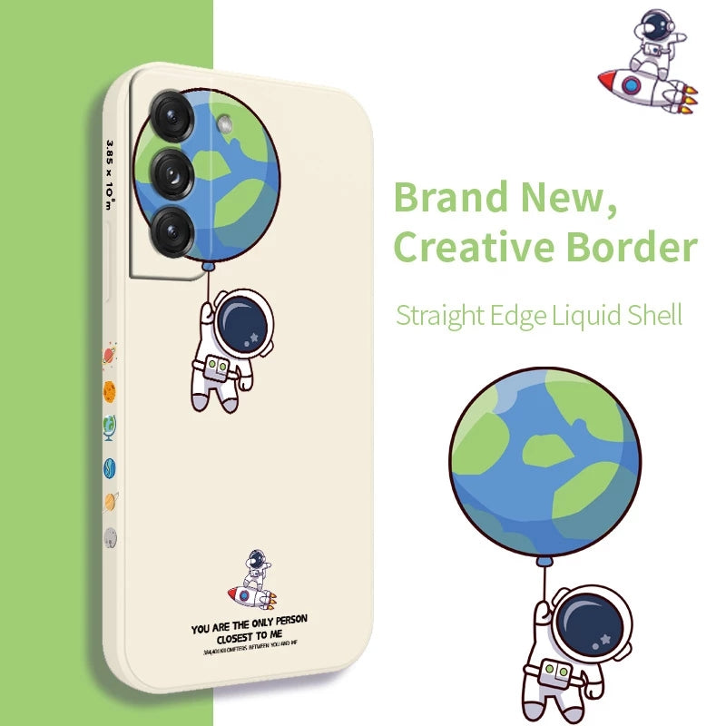 Cute Cartoon Astronaut Samsung Case