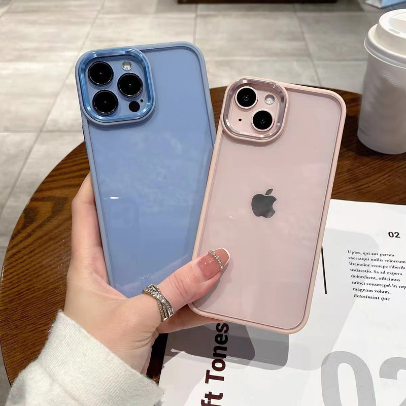 Solid Color Shockproof Clear Soft iPhone Case