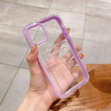 Candy Color Card Holder Shockproof Clear Soft iPhone Case