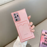 Card Holder Wallet Clear Silicone Samsung Case