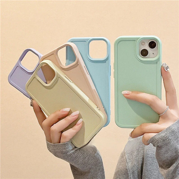 Candy Color Silicone Soft iPhone Case
