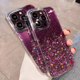 Glitter Bling Sparkling Star Clear Soft iPhone Case