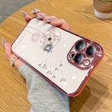 Plating Dandelion Flower Floral Frame Clear Soft iPhone Case