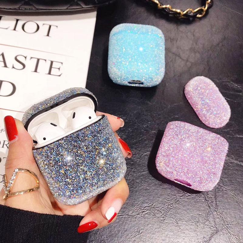 Bling Diamond Solid Color Soft AirPods Case