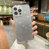 Gradient Glitter Bling Sparkling Clear Soft iPhone Case